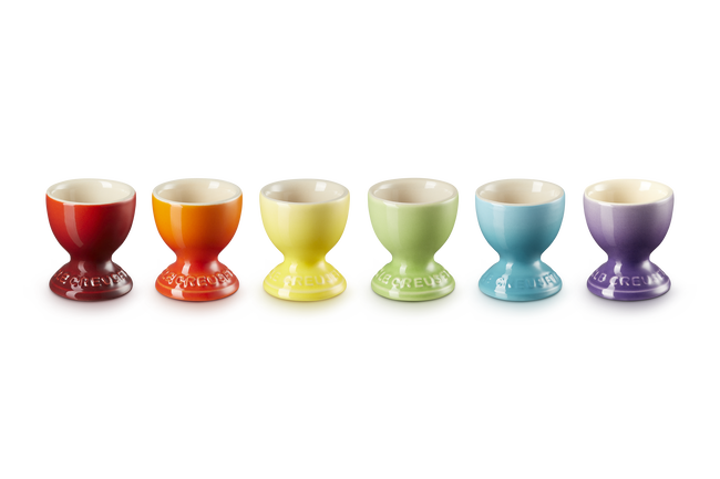 Stoneware Rainbow Set of 6 Egg Cups
