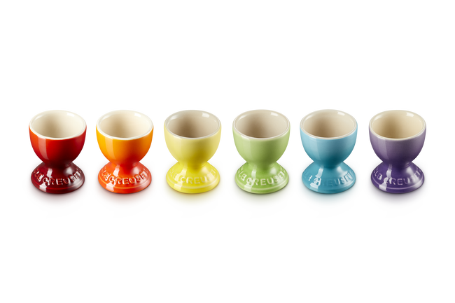 Stoneware Rainbow Set of 6 Egg Cups