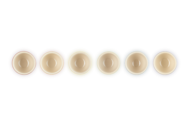 Stoneware Rainbow Set of 6 Egg Cups