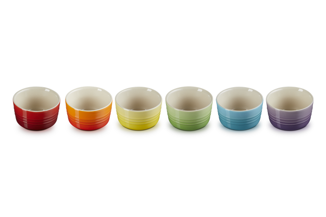 Stoneware Rainbow Set of 6 Mini Ramekins