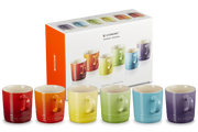 Stoneware Rainbow Set of 6 Cappuccino Mugs