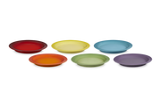 Stoneware Rainbow Set of 6 Dinner Plates