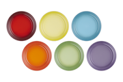 Stoneware Rainbow Set of 6 Dinner Plates