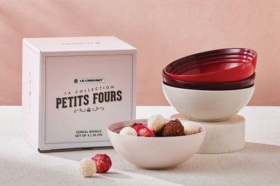 Stoneware Petits Fours Set of 4 Cereal Bowls