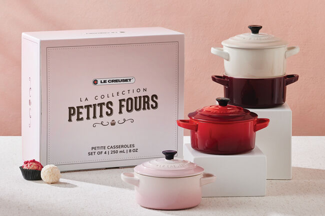 Stoneware Petits Fours Set of 4 Mini Cocottes