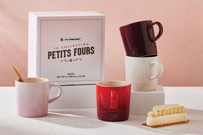 Stoneware Petits Fours Set of 4 Cappuccino Mugs
