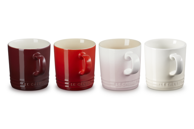 Stoneware Petits Fours Set of 4 Cappuccino Mugs