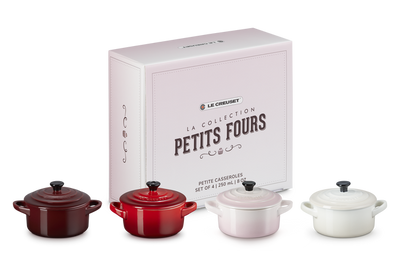 Stoneware Petits Fours Set of 4 Mini Cocottes