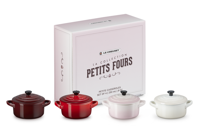 Stoneware Petits Fours Set of 4 Mini Cocottes