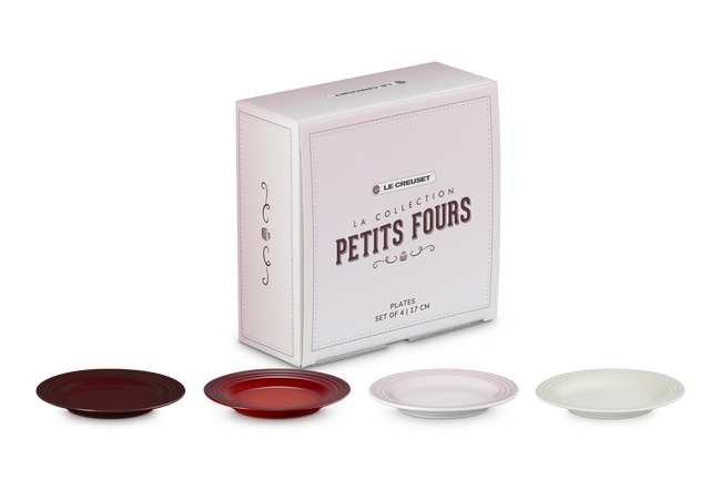 Stoneware Petits Fours Set of 4 Appetiser Plates