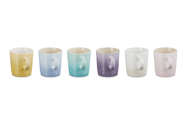 Stoneware Sorbet Set of 6 Espresso Mugs