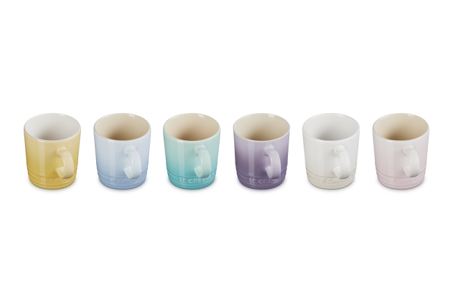 Stoneware Sorbet Set of 6 Espresso Mugs