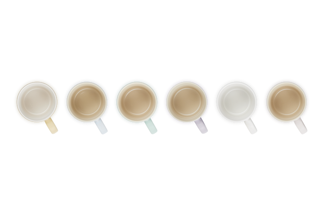 Stoneware Sorbet Set of 6 Espresso Mugs
