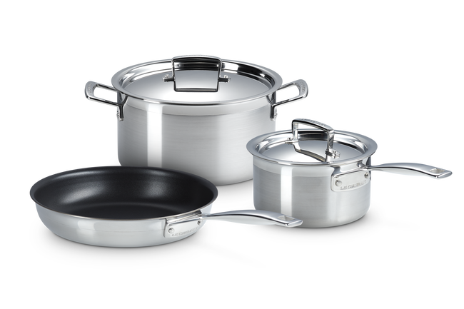 3-ply Stainless Steel 3-piece Cookware Set