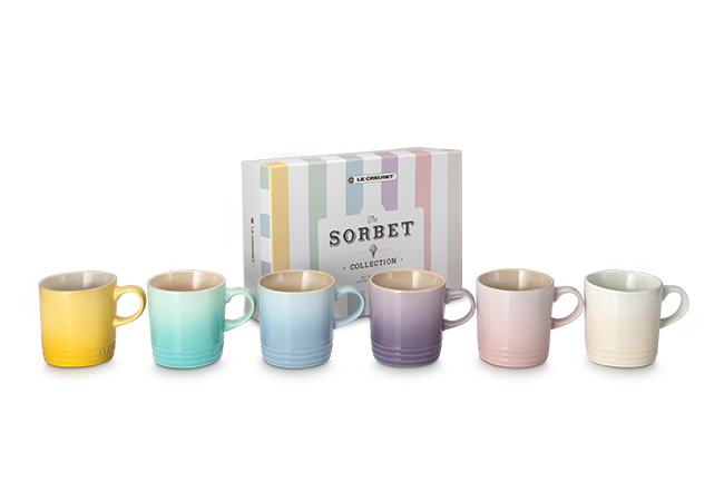 Stoneware Sorbet Set of 6 London Mugs