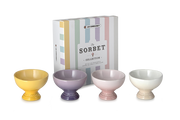 Stoneware Sorbet Set of 4 Ice Cream Bowls