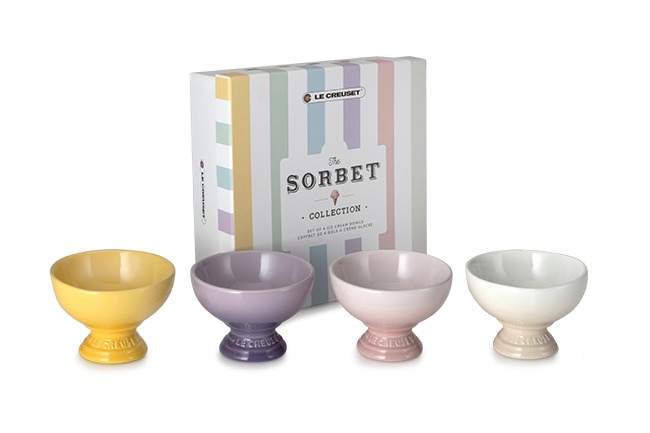 Stoneware Sorbet Set of 4 Ice Cream Bowls